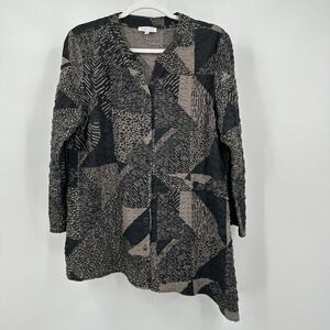Habitat Womens‎ Artsy Lagenlook Textured Tunic Top Size M Minimalist Avant Garde